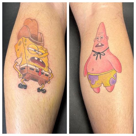 spongebob best friend ring tattoo